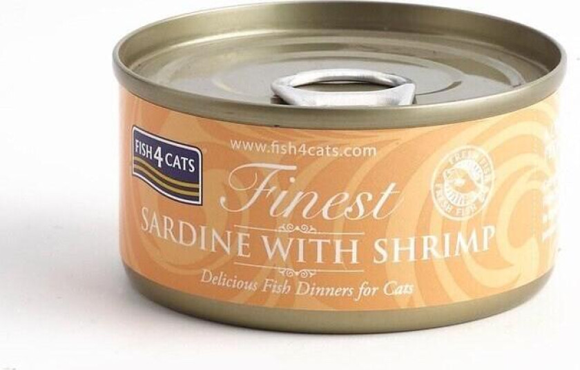 Finest Våtfôr for katt - Sardin og reke 70 g