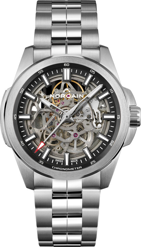Independence 22 Skeleton 42mm Special Edition N3000S03A/301/102SI - Automatisk - Sølv - Herreklokker - Rustfritt stål - ledd m/pin - Safir