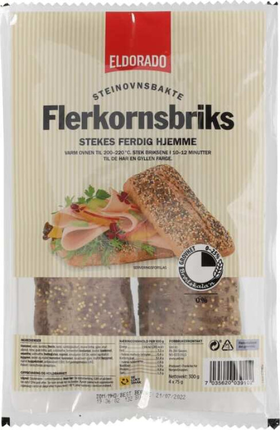 Flerkornbriks Steinovnsbakte 4x75g