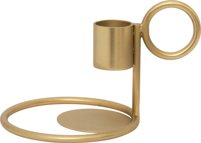 Double Ring lysestake Ø 9 cm Gold