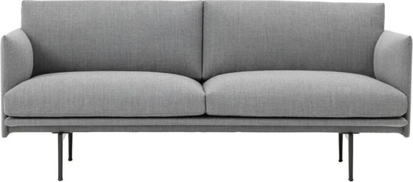 Outline sofa 2-seter Fiord 151 grey-Black