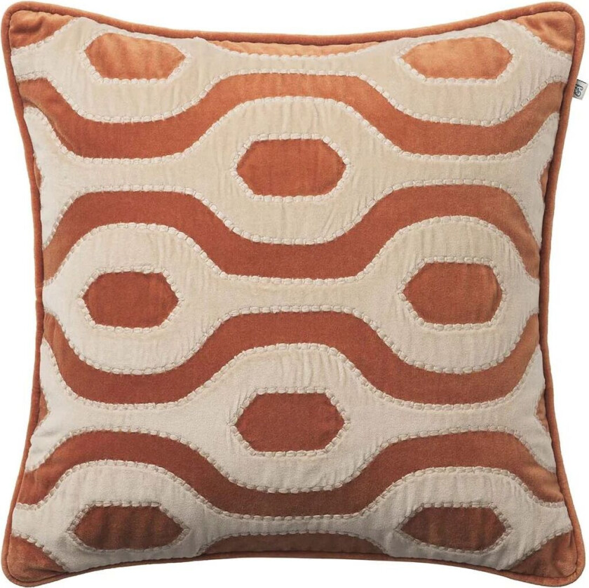 Varanasi putetrekk 50 x 50 cm Terracotta-tan