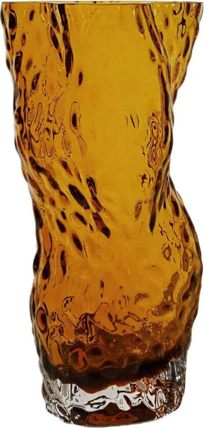 Ostrea Rock vase glass 30 cm Amber