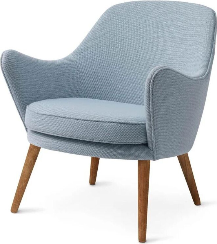 Dwell loungestol tekstil merit 014 minty grey, ben i røkt eik