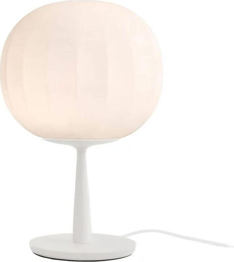 Lita bordlampe ø 18 cm, hvitt stativ