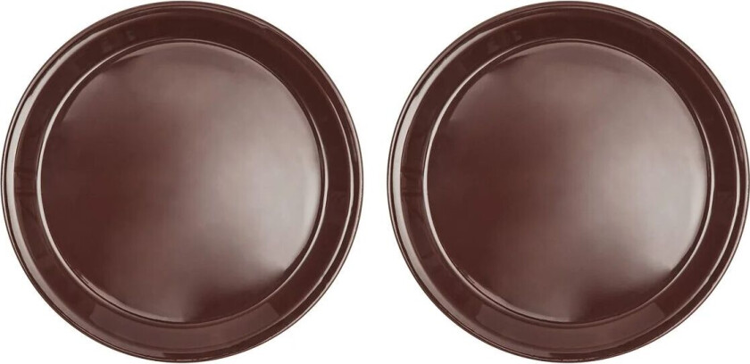 Yuka lunsjtallerken Ø22 cm 2-pk Dark (brun)