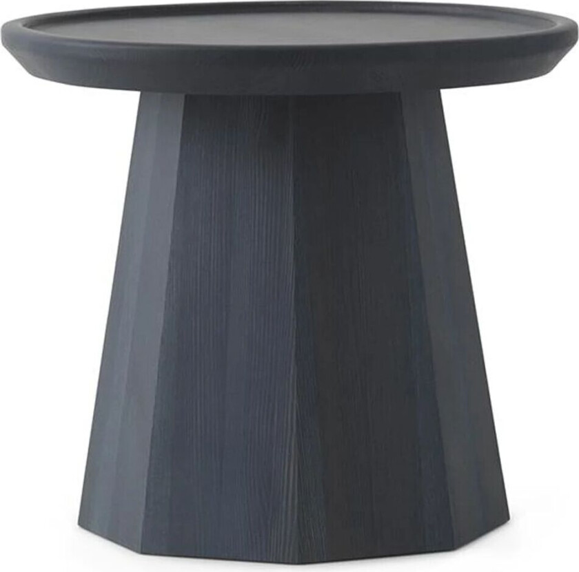 Pine table small sidebord Ø 45 cm H: 40,6 cm Dark blue