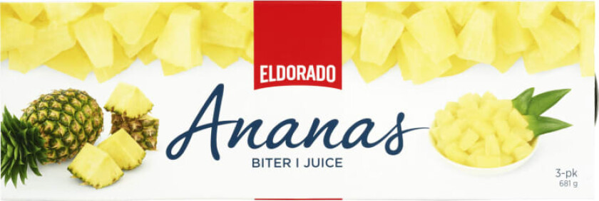 Ananas i Biter i Juice 3x227g