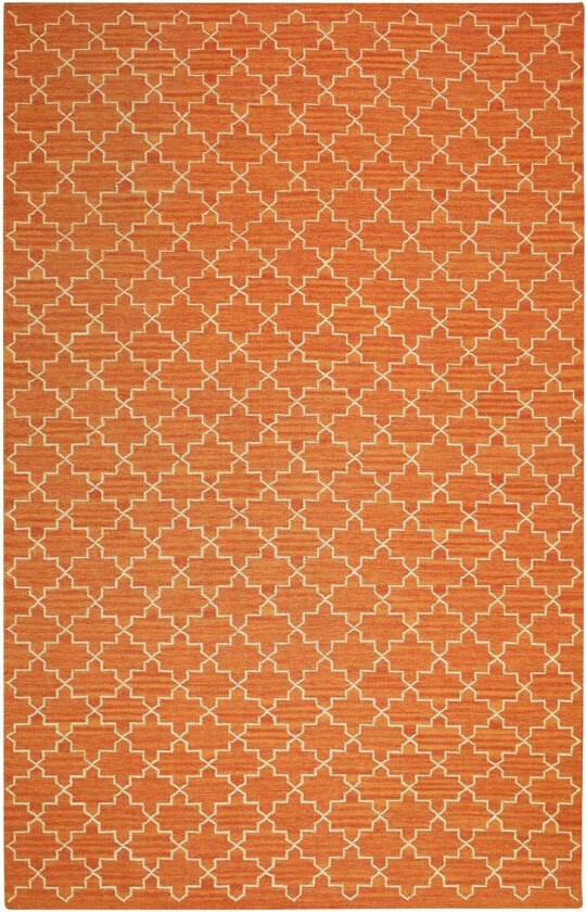 New Geometric gulvteppe 180x272 cm Orange melange-off white