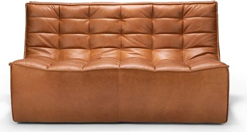 Bilde av N701 sofa 2-seter Skinn Old Saddle brown