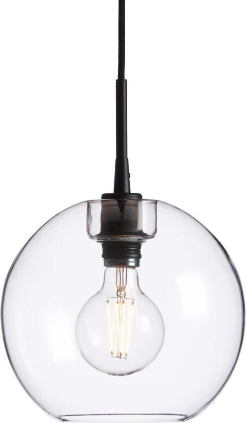Gloria pendel Ø 26 cm Svart-klarglas