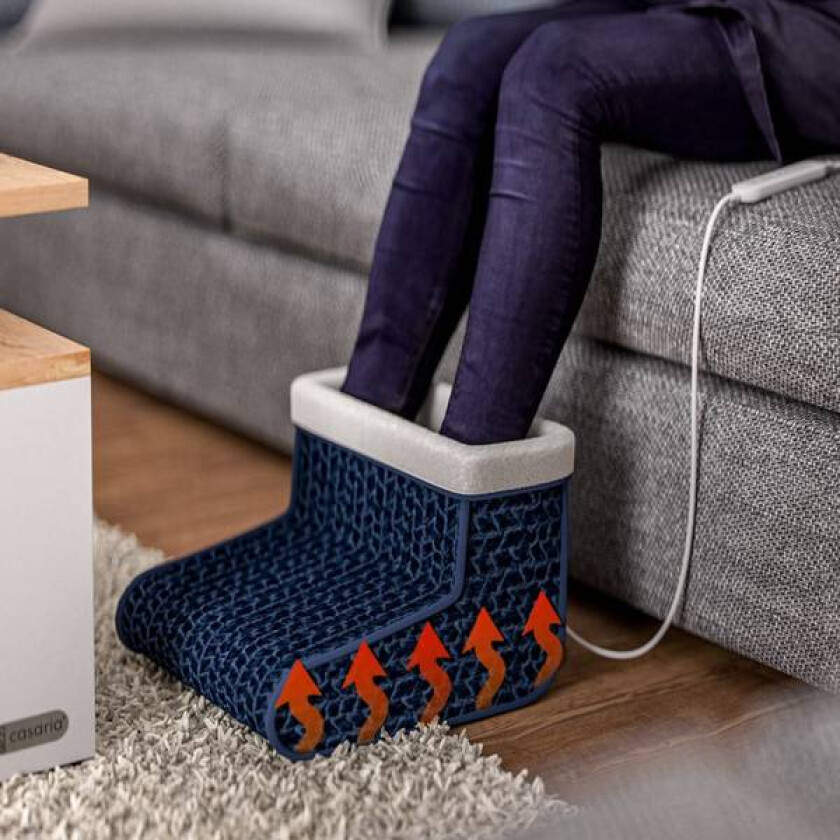 Elektrisk fotvarmer 4 varmetrinn 100W - blå