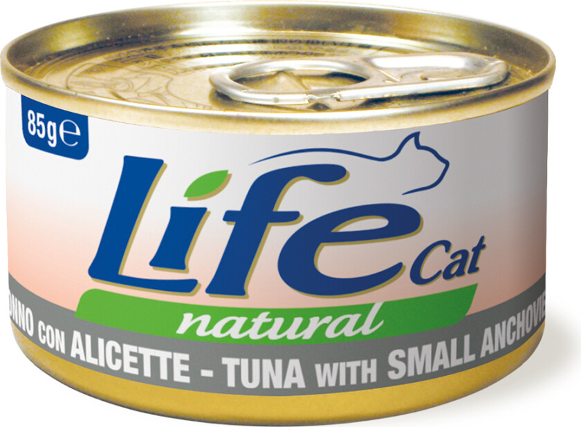Bilde av LifeCat Natural Adult våtfôr for katter 6 x 85 g - Tunfisk med Alicette