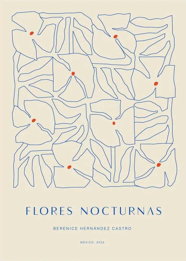 Flores Nocturnas 01 plakat 30 x 40 cm