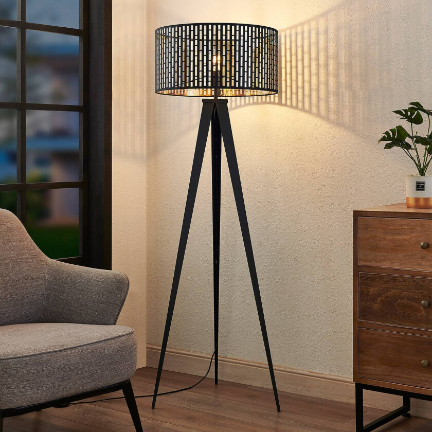 Thoralf gulvlampe med tripod-ramme