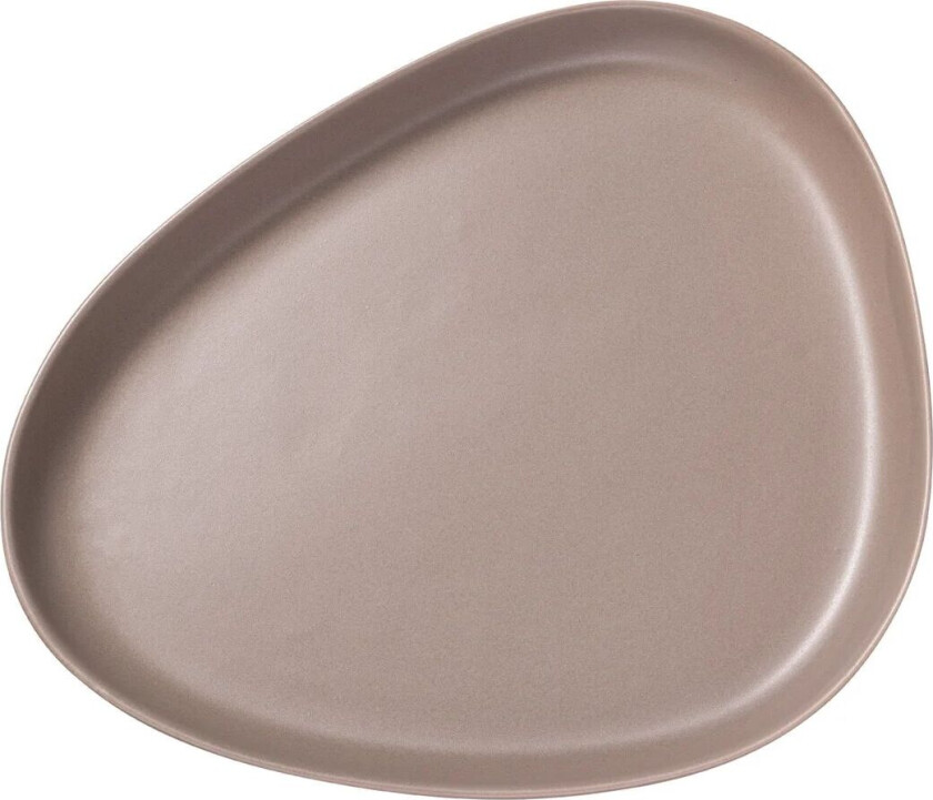 Lind DNA Curve Stoneware serveringsfat 30x35 cm Warm grey
