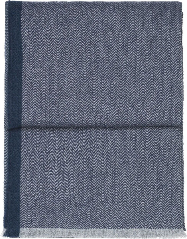 Herringbone pledd 130x190 cm Dark blue-grey