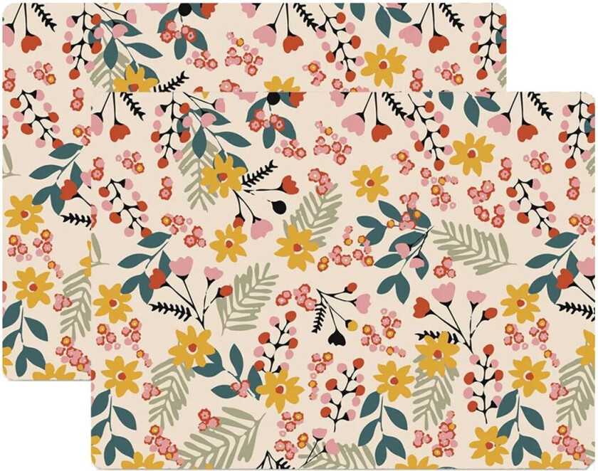 Flower spisebrikke 30 x 40 cm 2-pakning Pink