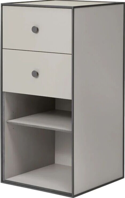 Frame 70 oppbevaring sand, 2 skuffer, 1 hylleplate