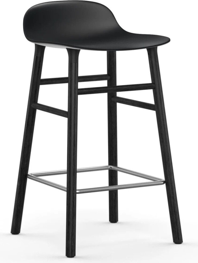 Form Chair barstol lakkerte eikebein 65 cm svart