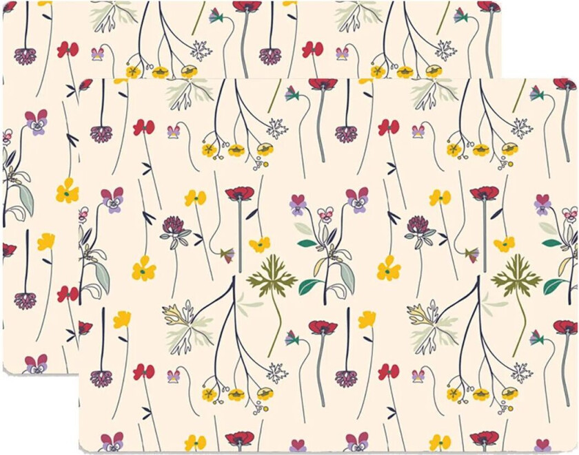 Herbarium spisebrikke 30 x 40 cm 2-pakning Off-white