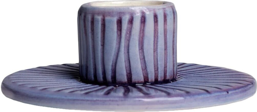 Stripes lysestake Ø 8 cm Lilla