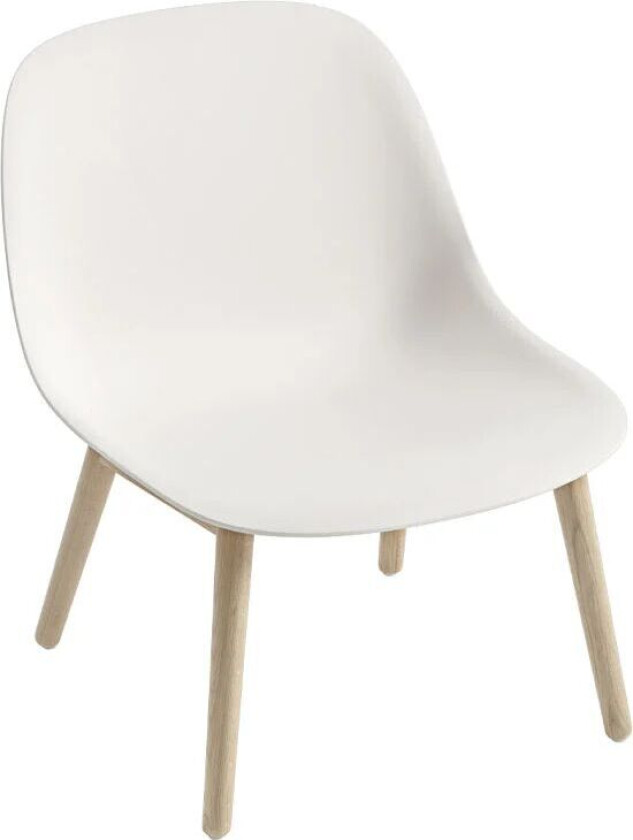 Bilde av Fiber loungestol wood base natural white, eikeben