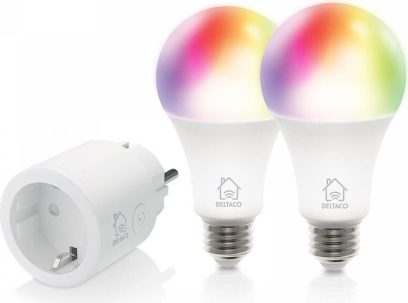 Starterkit, 2x Rgb Led Lampe E27 + 1 Smart Plug