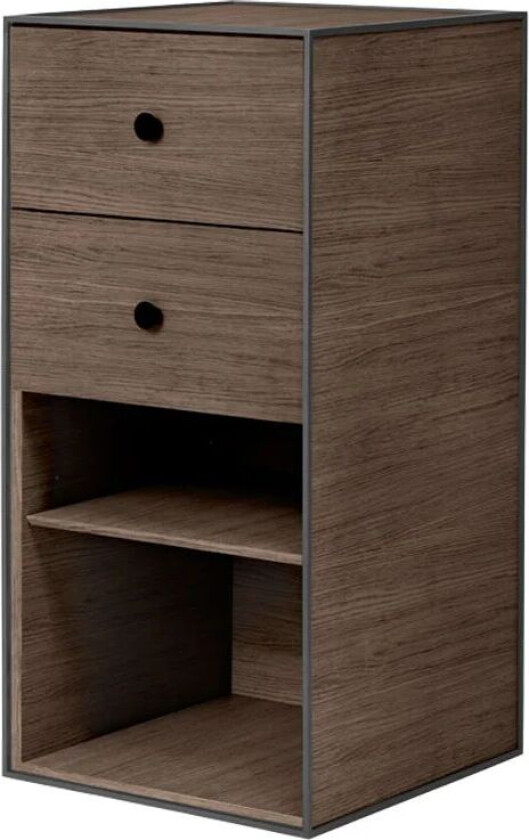 Frame 70 oppbevaring smoked oak, 2 skuffer, 1 hylleplate