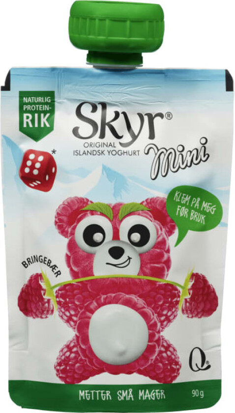 Skyr Mini Bringebær 90g pose