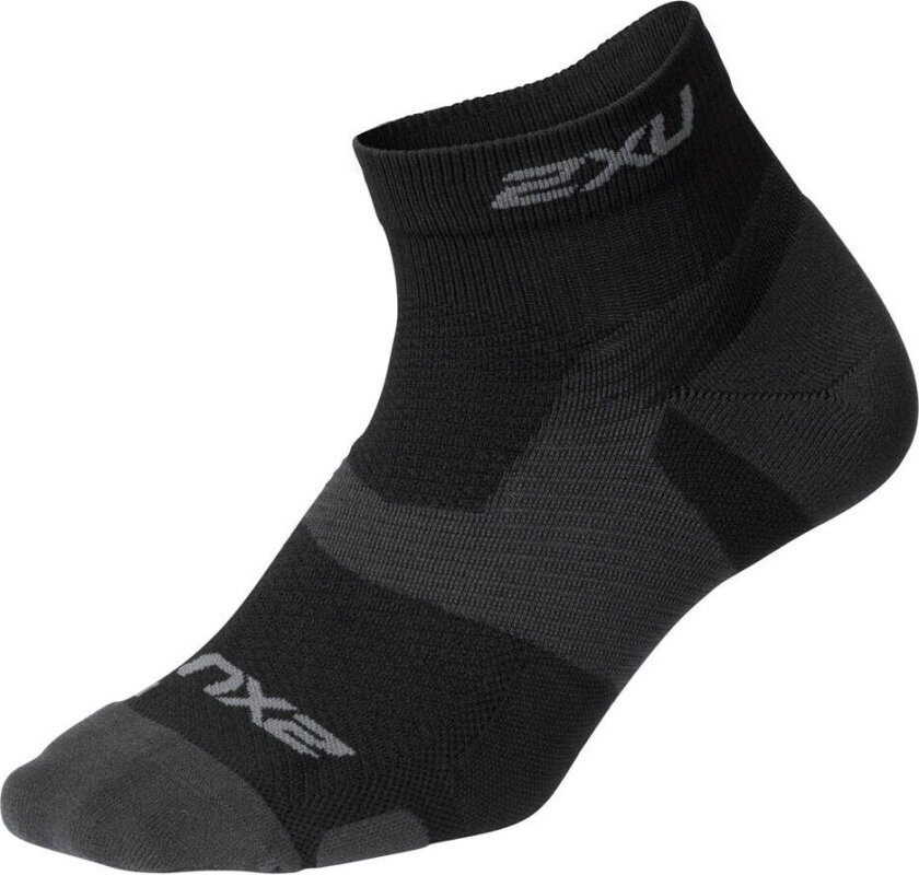 2xu Vectr Light Cushion 1/4 Crew Socks Blk/Ttm/Black/Titanium S