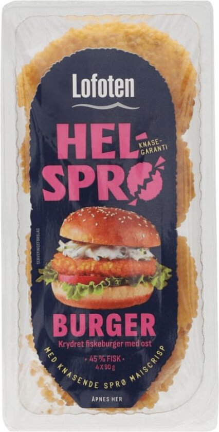 Fiskeburger Helsprø 360g