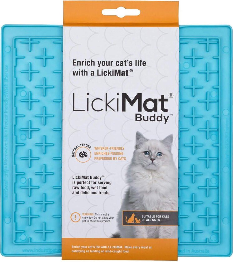 Cat Buddy 20x20 cm Lyseblå