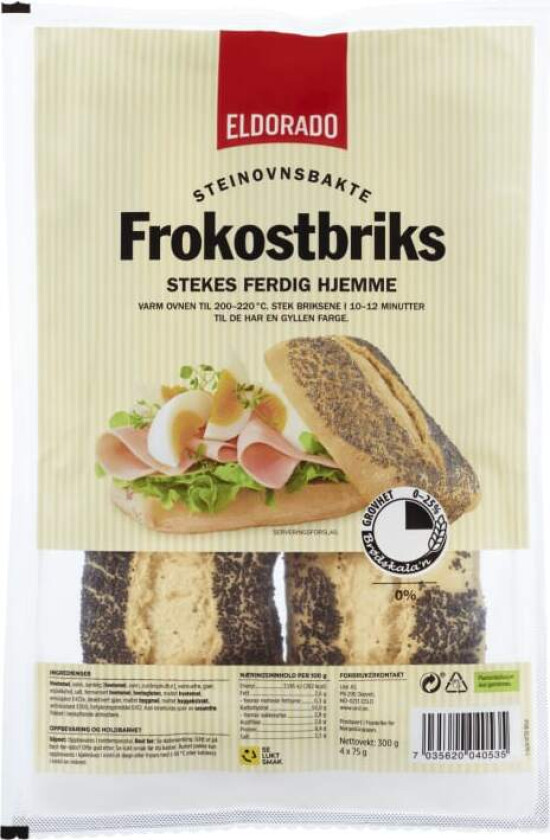 Frokostbriks Steinovnsbakt 4x75g