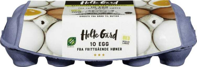 Egg Økologisk 10stk 690g Holte