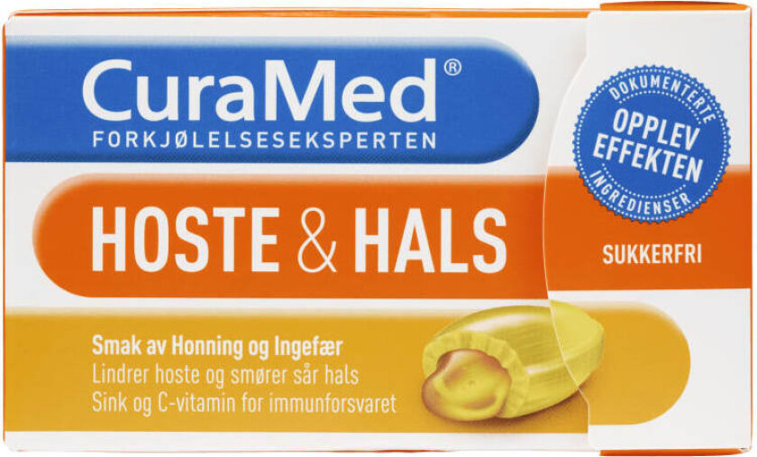Curamed Hoste & Hals Honning og Ingefær 48g