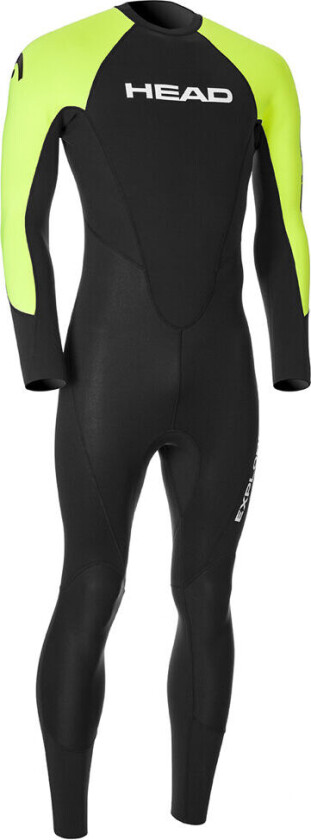 Head Men's OW Explorer Wetsuit 3.2.2 S, Black/Lime