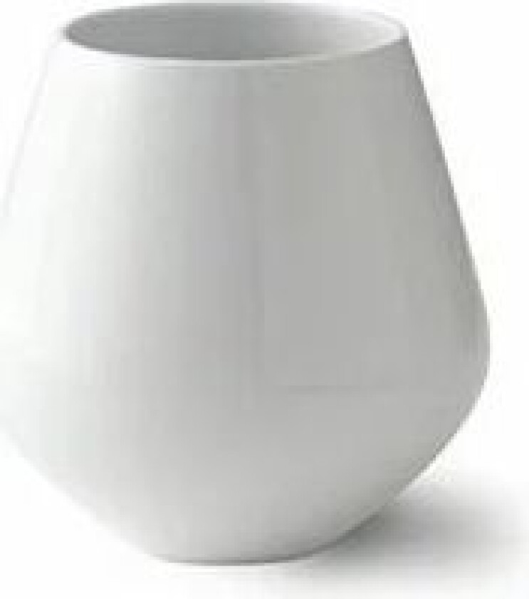 White Fluted vase 15 cm