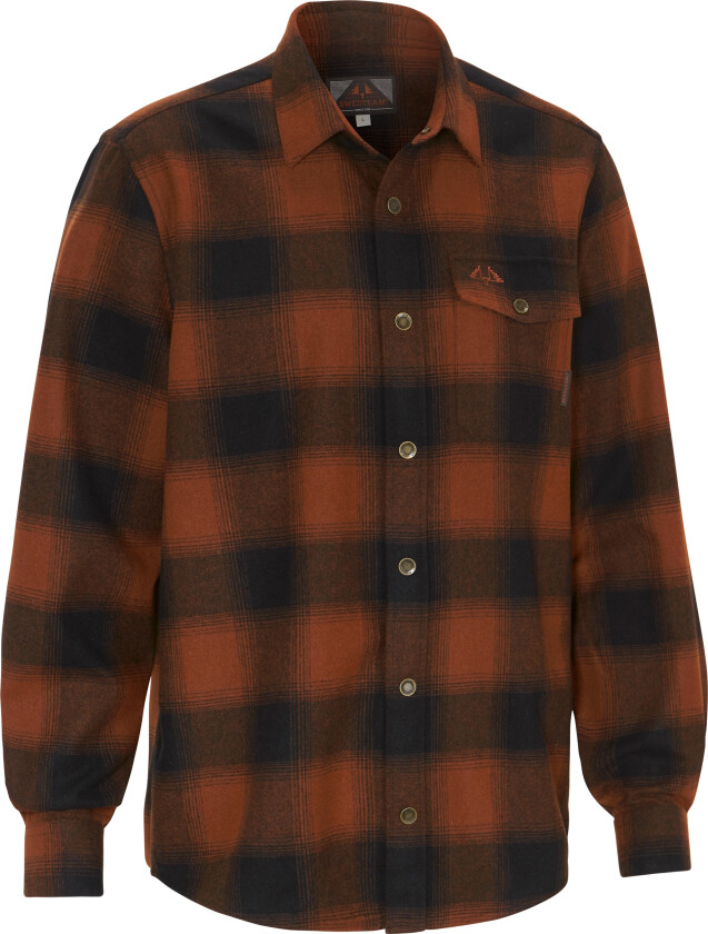 Men's Lynx Wool Shirt M, Dark Orange