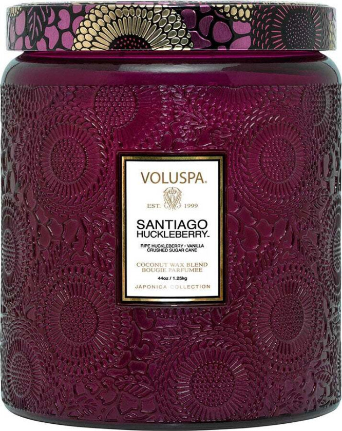 Luxe Jar Candle Santiago Huckleberry, 1250 g  Duftlys