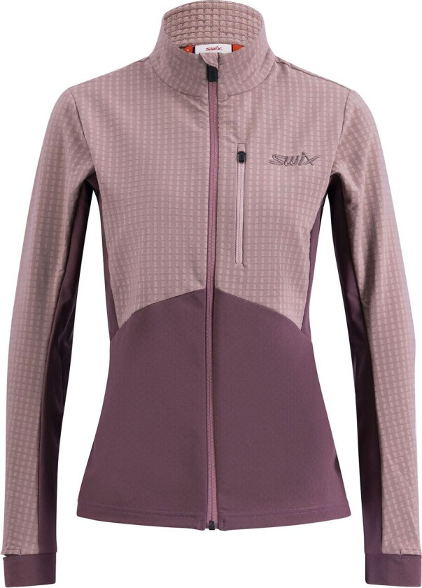 Women's Pace Hybrid Full Zip Midlayer S, Light Plum/Plum