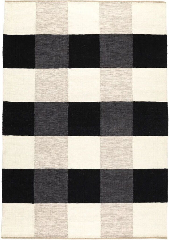 Night and Day håndvevd gulvteppe, 170x240 cm White-black 200 x 300 cm