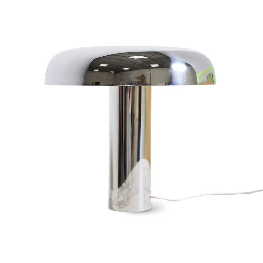 mushroom bordlampe Chrome