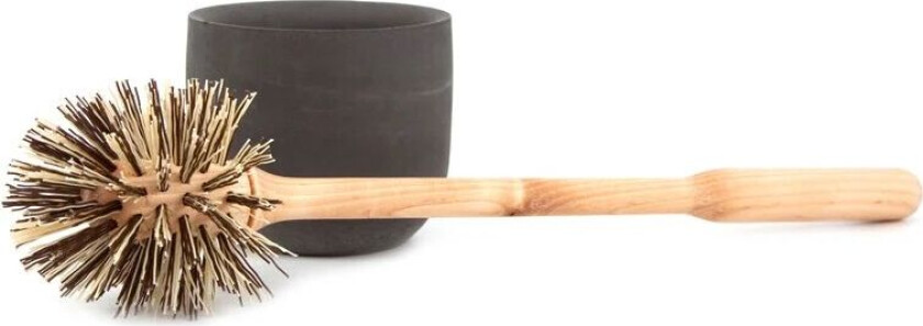 Iris hantverk Iris toalettbørste Oljet bjørk, mørkegrå betongkopp