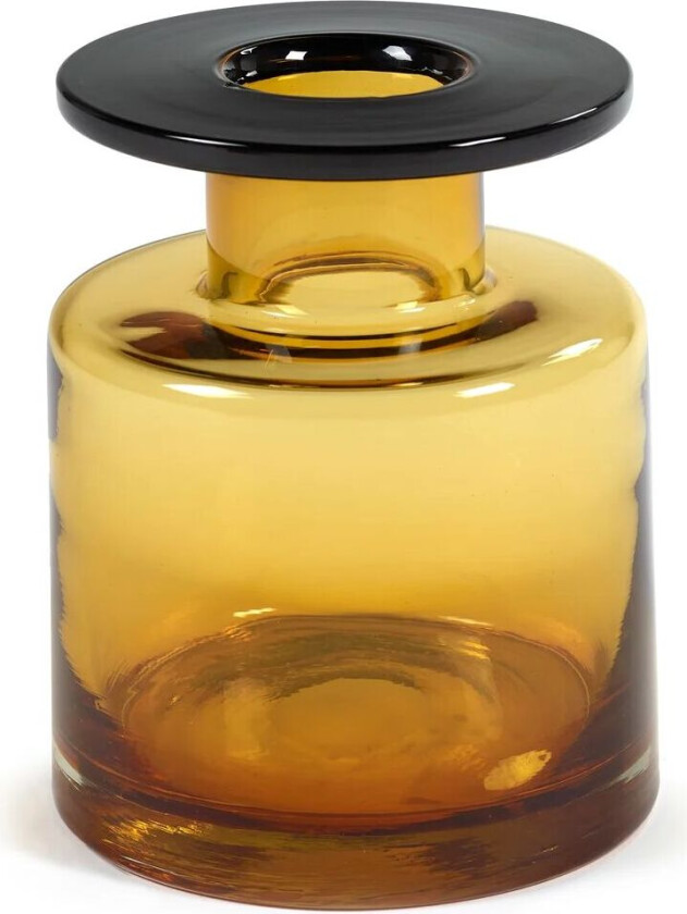 Wind & Fire vase 22 cm Amber-black
