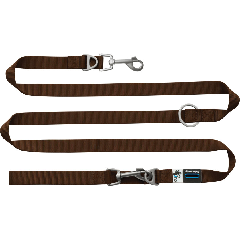 Curli Adjustable Leash Nylon 200 cm x 1.5 cm, Brown