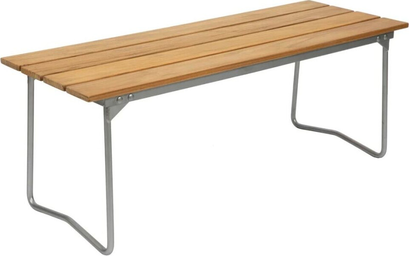 Benk 8 benk Teak-varmgalvanisert stålstativ