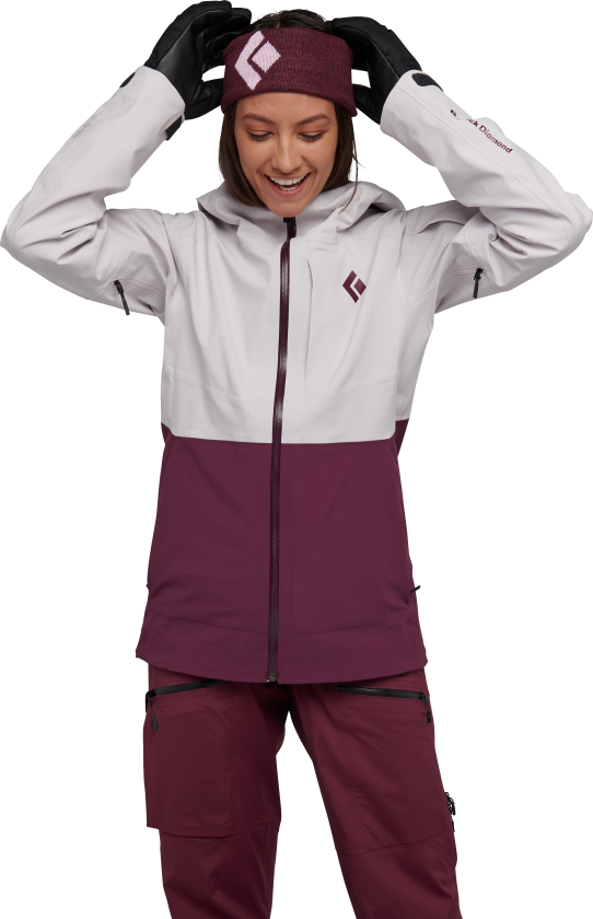 Women's Recon Stretch Ski Shell S, Ice Pink-Blackberry