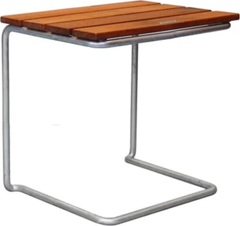 A3 bord/fotpall Teak-varmgalvanisert stativ