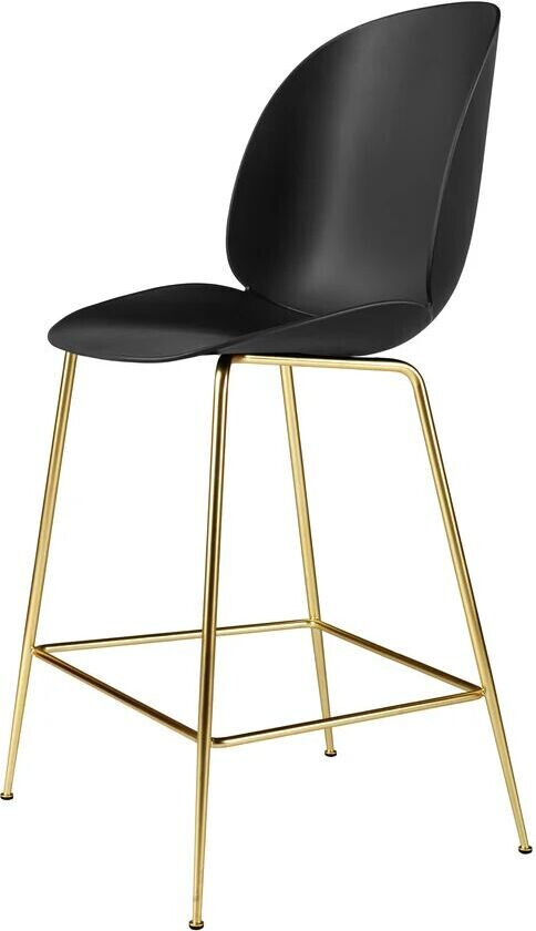 Beetle barstol lav black, messingstativ